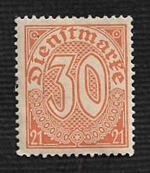 Germany Hinged Scott #OL13 Catalog Value $.25