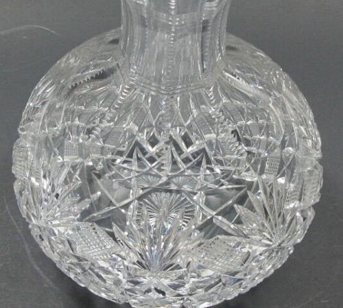 American Brilliant Period Cut Glass Carafe Antique