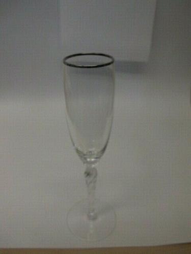 Lenox Madison flute / champagne Crystal platinum Made in USA