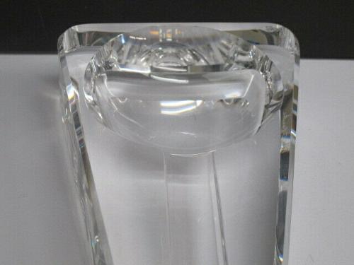 Cut Glass art optical cigar ash tray signed