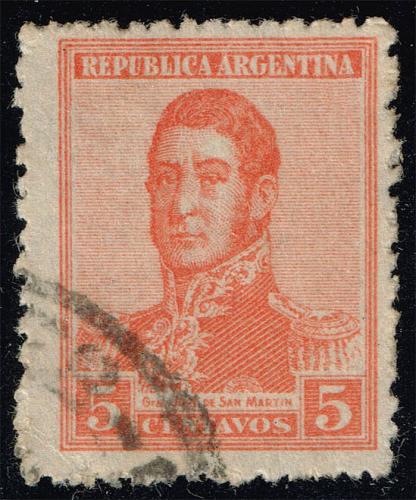 Argentina #253 Jose de San Martin; Used (0.25) (1Stars) |ARG0253-08XBC