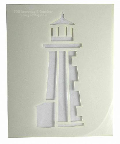 Lighthouse/Sailboat Stencils Mylar 2 Pieces of 14 Mil 8" X 10" - Painting /Craft
