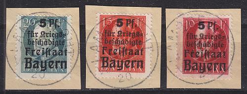 GERMANY Bayern Bavaria [1919] MiNr 0171-73 A ( BStk ) [01]