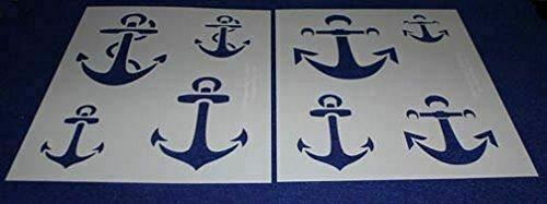 Mylar 2 Pieces of 14 Mil 8" X 10" Anchor Stencils- Painting /Crafts/ Templates