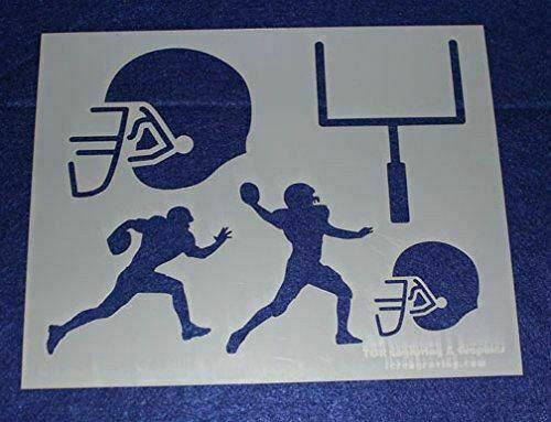 Football Stencils Mylar 2 Pieces of 14 Mil 8" X 10" - Painting /Crafts/ Template