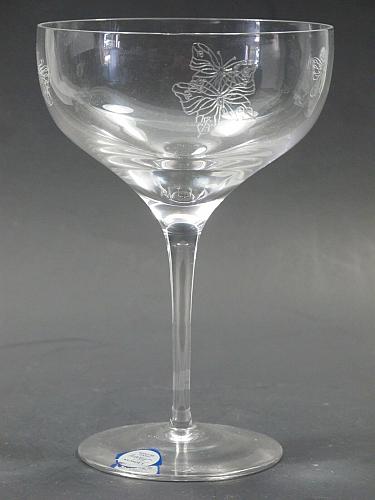 Lenox glass Tracery Crystal dessert butterfly Made in Mt Pleasant mouth blown
