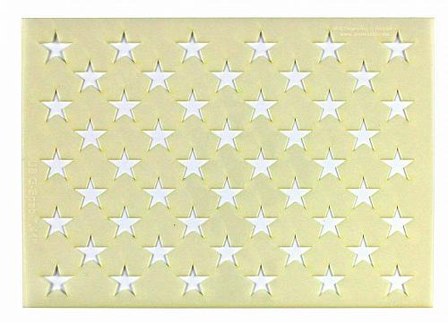 50 Star Field Stencil 14 Mil -US G Spec 5 1/4" x 7.41" Long Star Field- Painting