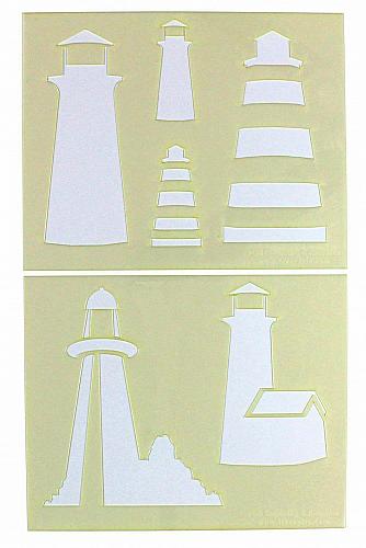Lighthouse Stencils 2 Piece Set - 14 Mil -8" X 10" - Painting /Crafts/ Templates