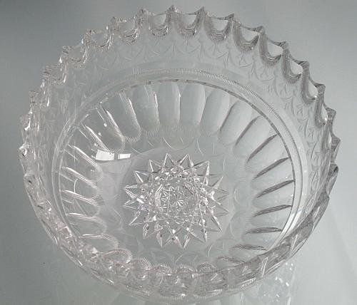 Mouth blown blank hand Cut & polished Glass bowl ABP