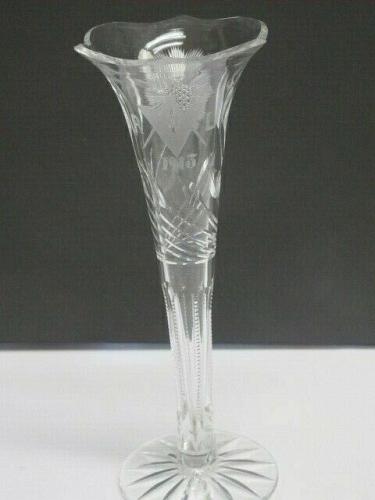 Mosanic Hand cut Cut Glass vase Antique ABP 1813-1913
