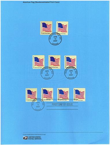 US #SP1636 (4129-4135) Flags Souvenir Page (4Stars) |USASP1636-01