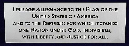 Pledge of Allegiance-US 1 Piece Stencil Painting /Crafts/ Templates