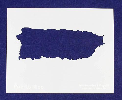 Puerto Rico Territory Stencil 14 Mil 8" X 10" Painting /Crafts/ Templates