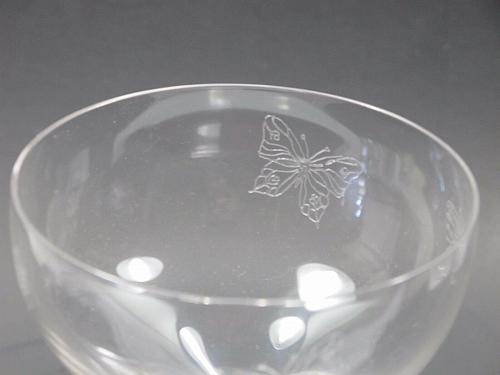 Lenox glass Tracery Crystal dessert butterfly Made in Mt Pleasant mouth blown