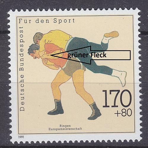 GERMANY BUND [1991] MiNr 1502 F10 ( **/mnh ) [01] Sport Plattenfehler