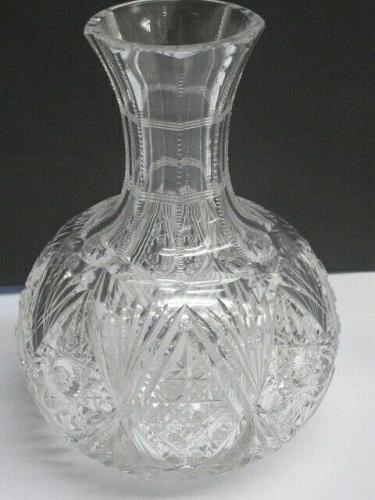 Carafe American Brilliant Period hand Cut Glass antique ABP Wine