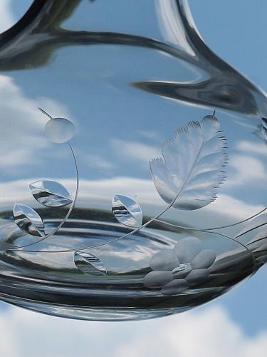 Signed Lenox HAND Cut glass bouquet vase Crystal Made in USA