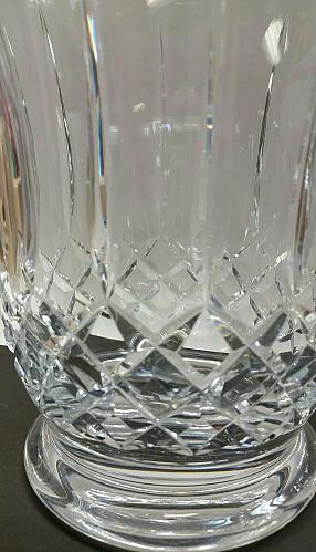 Hand Cut glass vase hand polished 24% lead crystal custom customize