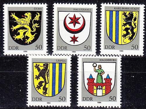 GERMANY DDR [1984] MiNr 2857-61 ( **/mnh ) Wappen