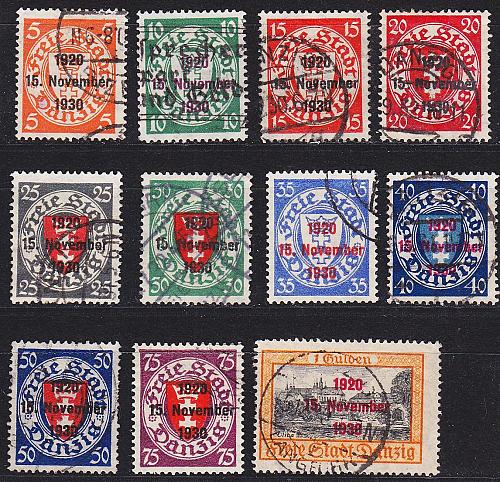 GERMANY REICH Danzig [1930] MiNr 0220-30 ( OO/used ) [01]