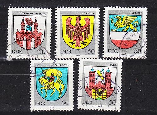 GERMANY DDR [1985] MiNr 2934-38 ( OO/used ) Wappen