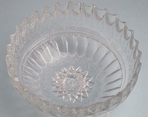 Mouth blown blank hand Cut & polished Glass bowl ABP