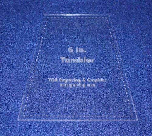 6" Tumbler Quilt Template - With Seam Allowance -Clear 1/8" Acrylic