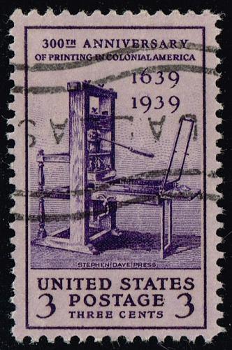 US #857 Printing Tercentenary; Used (3Stars) |USA0857-12