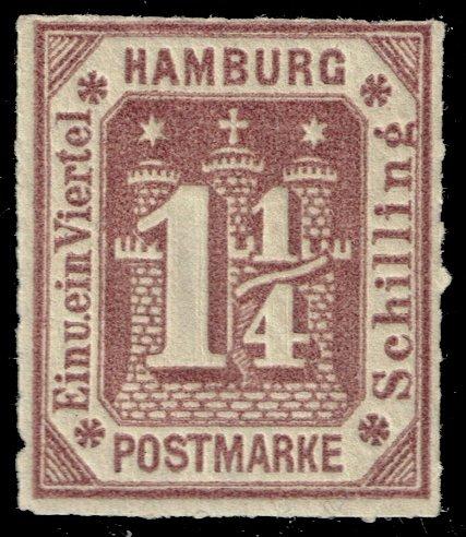 Germany-Hamburg #24R Coat of Arms - Reprint; MNH (4Stars) |HAM24R-01XRP