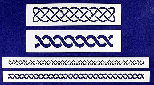 Celtic Knot Border 4 Piece Stencil Set-Border-14 Mil -Painting/Crafts/Templates