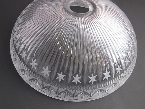Glass lamp shade 24% lead crystal, Made in USA