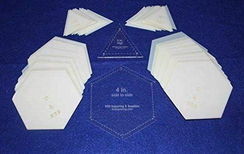 Mylar 4" Hexagon (Side to Side Measurement) & 2" Equilateral Triangle 102 Piece