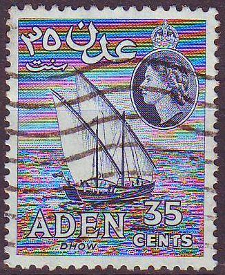 ADEN [1954] MiNr 0066 ( O/used ) [01] Wellenstempel