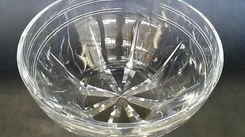 Hand cut lead crystal bowl custom Signed O'ROURKE