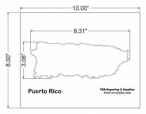 Puerto Rico Territory Stencil 14 Mil 8" X 10" Painting /Crafts/ Templates