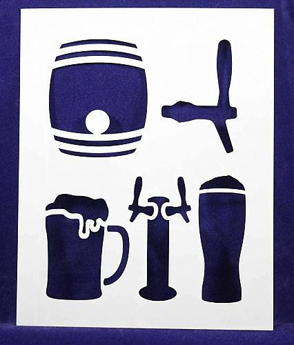 Beer -2 Piece Stencil Set 14 Mil 8" X 10" Painting /Crafts/ Templates