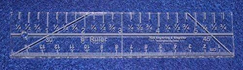 6" Mini Ruler Imperial/metric Template 1/4"- Clear Acrylic - Quilting/sewing