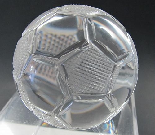 Hand Cut Glass soccer ball award customize paperweight