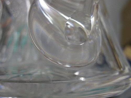 Sinclaire Signed ABP cut glass squat pitcher hand cut