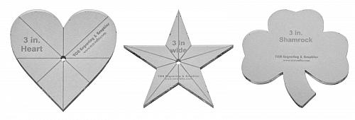 Acrylic Template 1/4" -3 Piece Sampler Pack B- Quilting - Sewing