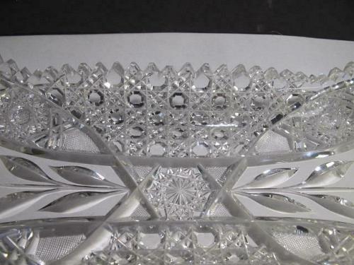 ABP American Brilliant Period Cut Glass tray Antique
