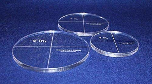 Circle Template 3 Piece Set. 4",5", 6" - Clear ~3/8" Thick