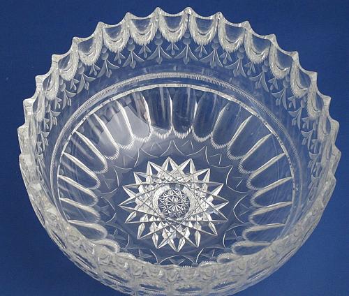 Mouth blown blank hand Cut & polished Glass bowl ABP