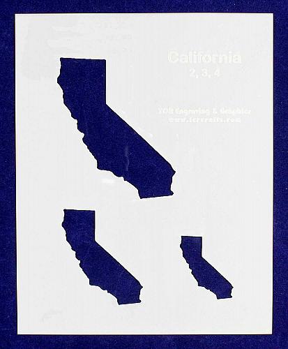 State of California 8x10 Stencil (2", 3", 4") 14 Mil Mylar - Painting/Crafts/ Te