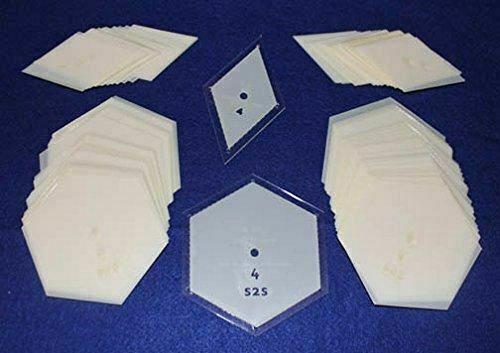 Mylar 4" Hexagon (Side to Side Measurement) & 4" 60 Degree Diamond 102 Piece Set