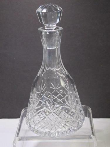 Signed Lenox Cut glass Charleston Crystal decanter Made in USA