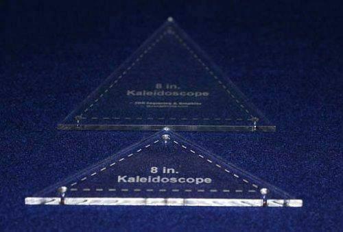 2 Pc Kaleidoscope Set 8" 1/8" for 8" Finished Square W/holes & Seam Allowance