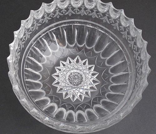 Mouth blown blank hand Cut & polished Glass bowl ABP