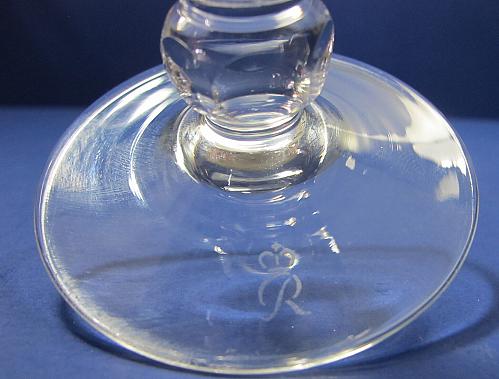 Rosenthal port /sherry glass Rose moss Hand engraved / cut signed