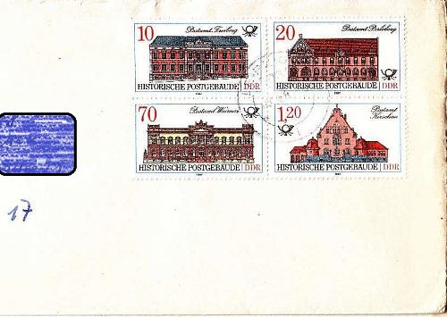 GERMANY DDR [1987] MiNr 3067-70 4er ( Brief )